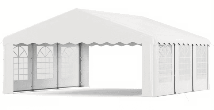 White canopy tent rental for backyard party event