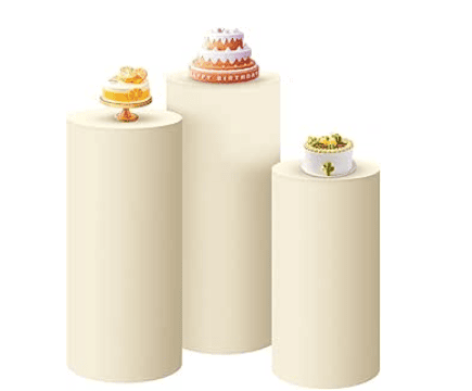 Cylinder pedestal stands for cake display Cylinder pedestal stands for cake display
