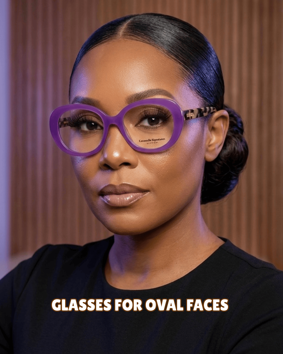 Model with an oval face wearing a soft featured acetate optical glasses from Caramella Signatures Model with an oval face wearing a soft featured acetate optical glasses from Caramella Signatures