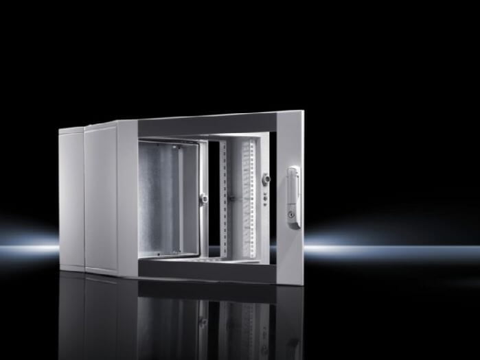 Cajas murales EL, 3 piezas con placa de montaje y guías perfil, montaje fijo