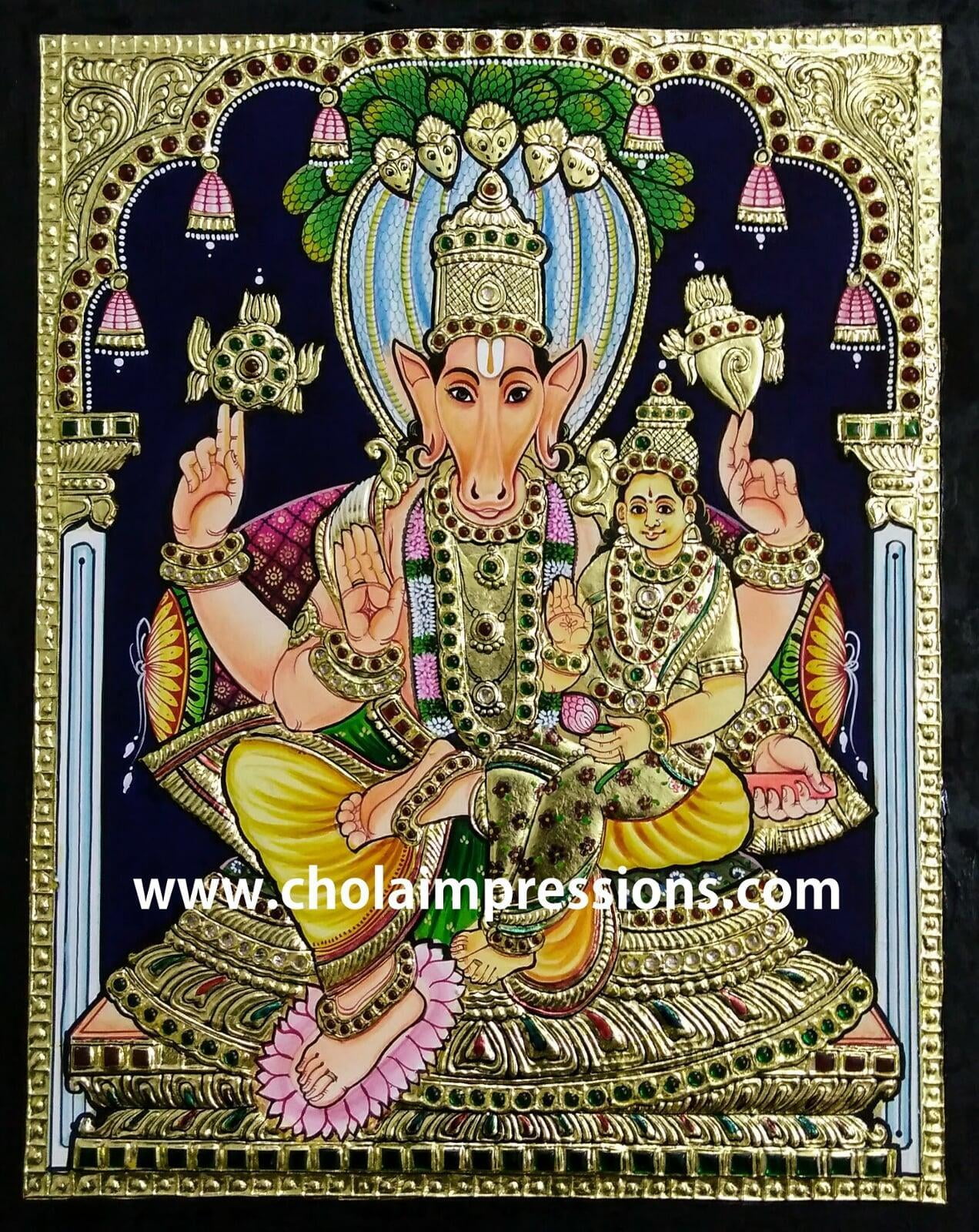 Lakshmi Hayagrivar Tanjore Painting Lakshmi Hayagrivar Tanjore Painting