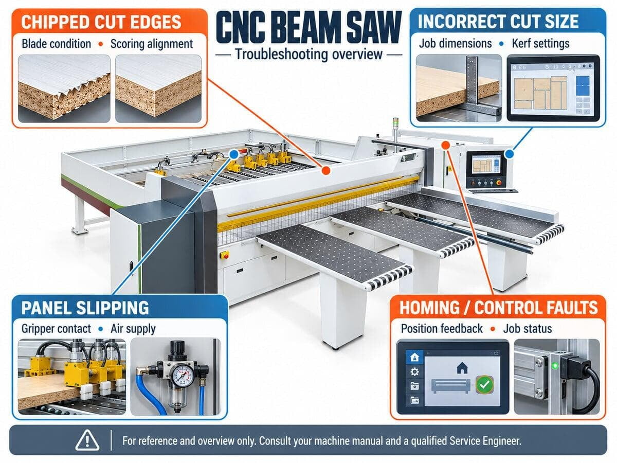 CNC beam saw machine troubleshooting - Caple CNC beam saw machine troubleshooting - Caple