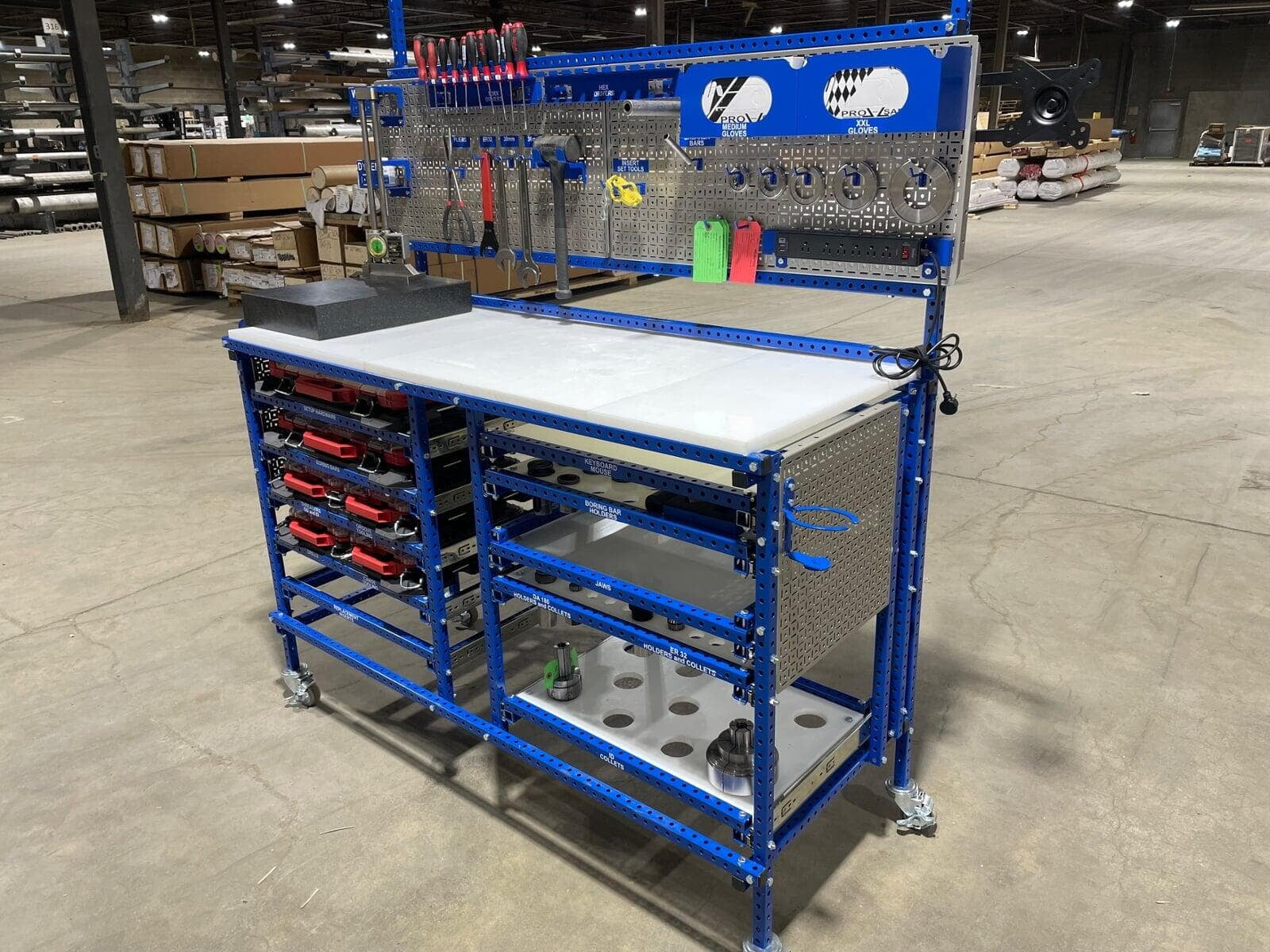 Lean Process Improvement, Before and after at Johnson Controls Facility. Cart made with better ergonomics and safety for operators.