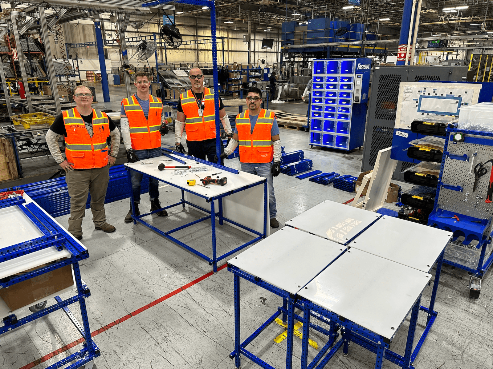 9 Custom Work tables made in 1 day.