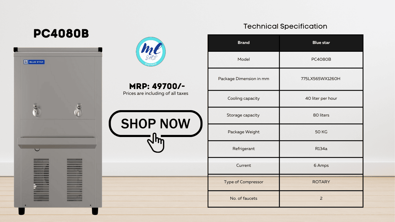 80 liter water cooler