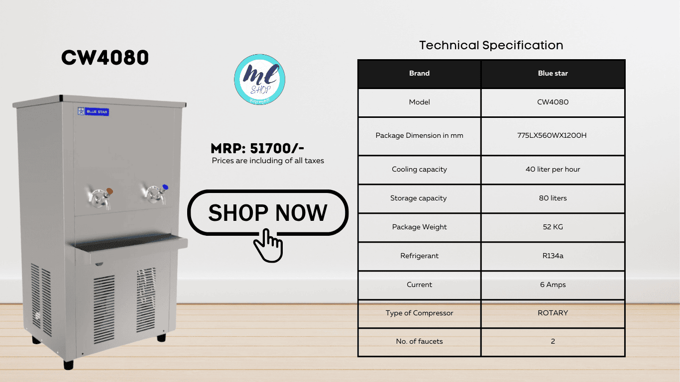 80 liter water cooler