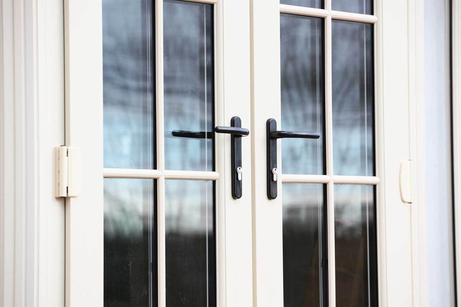 Cream Liniar French Doors with astragal Bars Cream Liniar French Doors with astragal Bars