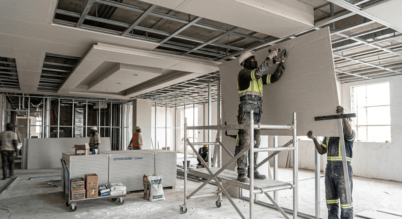 Modern sleek (drywall) gypsum ceiling & walls Modern sleek (drywall) gypsum ceiling & walls