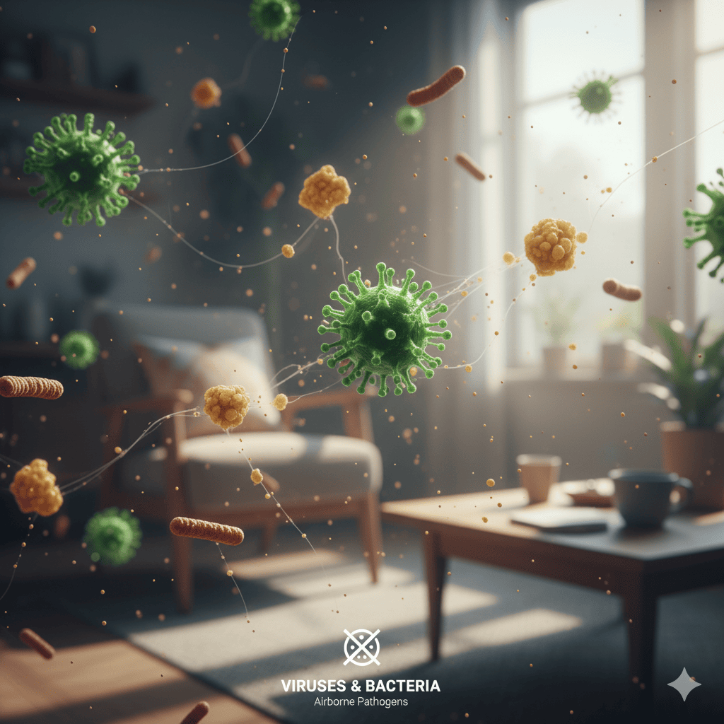 virus and bacteria's in air