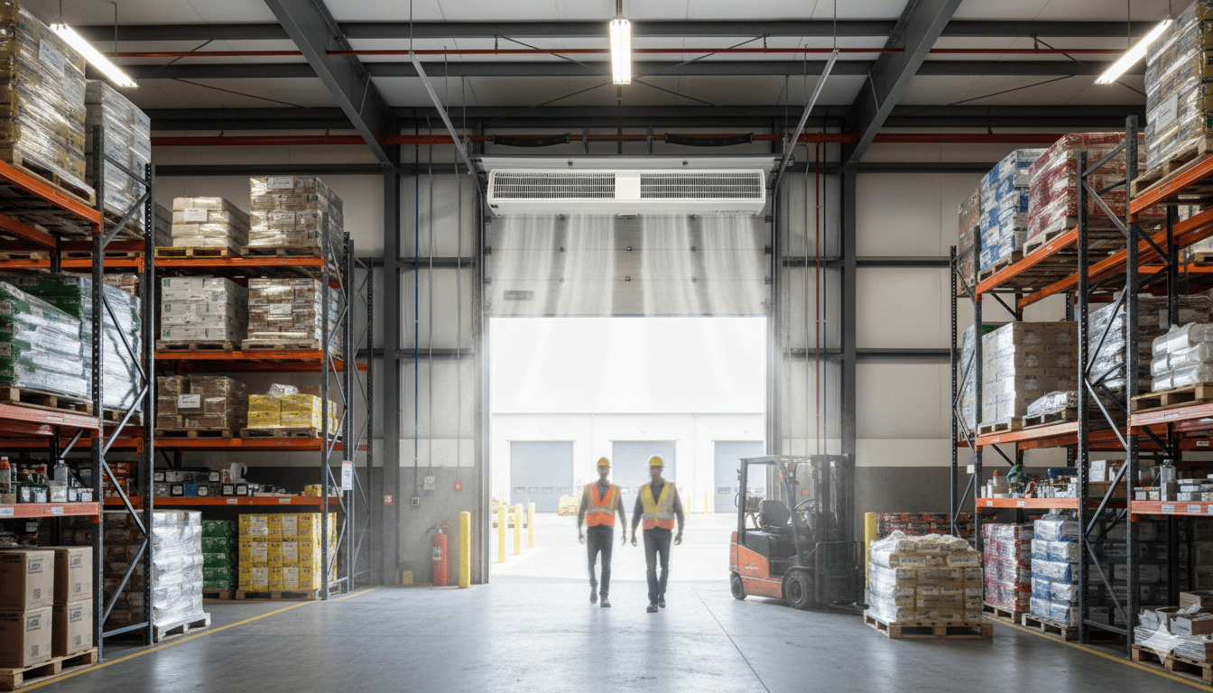 Advantages of Air Curtains for Delhi NCR Ware Houses.