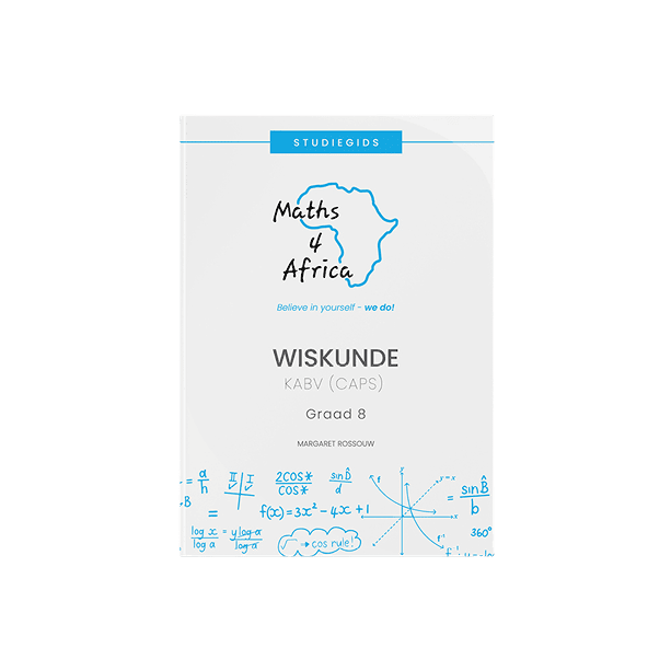 Afrikaans Grade 8 Maths for Africa Wiskunde maths book, trusted CAPS textbook.