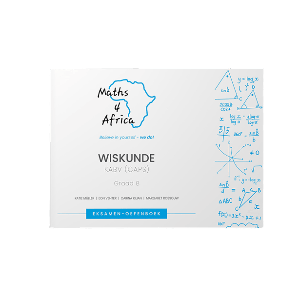 Grade 8 Maths for Africa exam practice book, reliable South Africa CAPS maths guide.