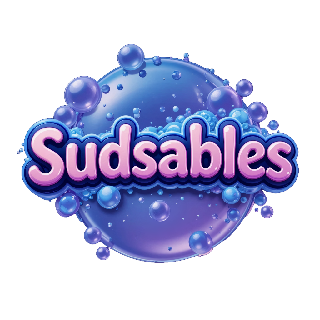 Sudsables bubble logo – luxury handcrafted soap brand