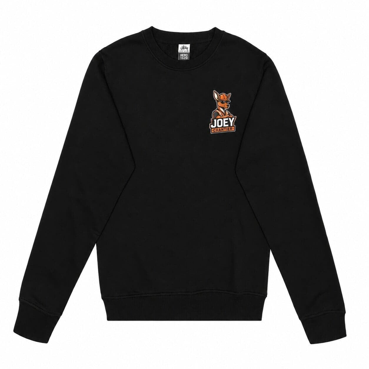 Crewneck JOEY Chantier personnalisé, vue de devant