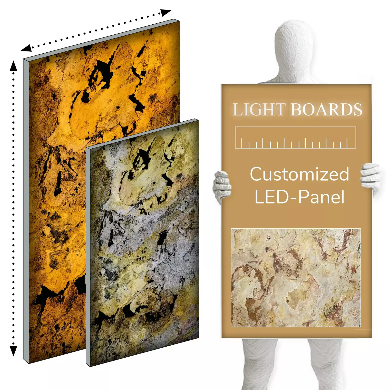 Light board translucent veneer