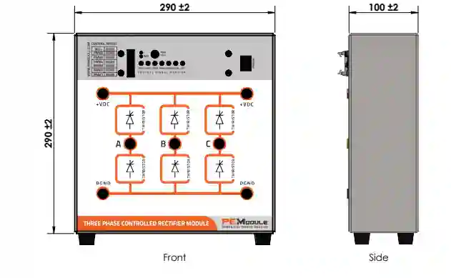 EDU Controlled Rectifier Dimension