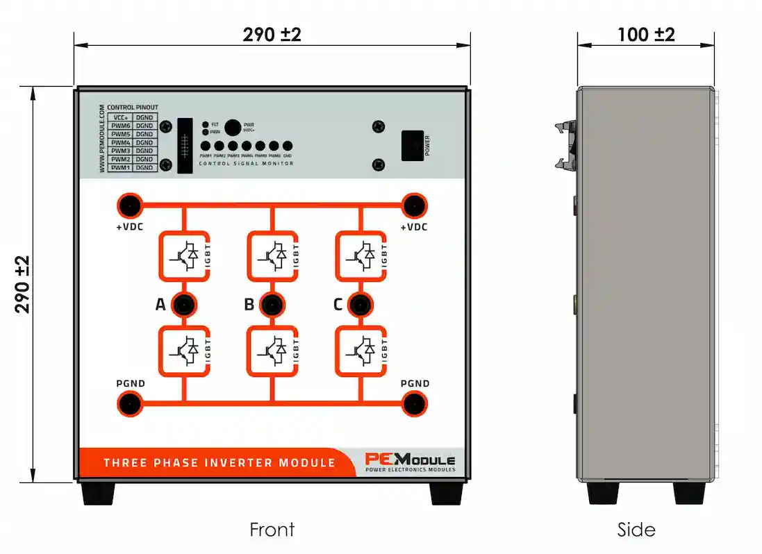 EDU Inverter Dimension EDU Inverter Dimension