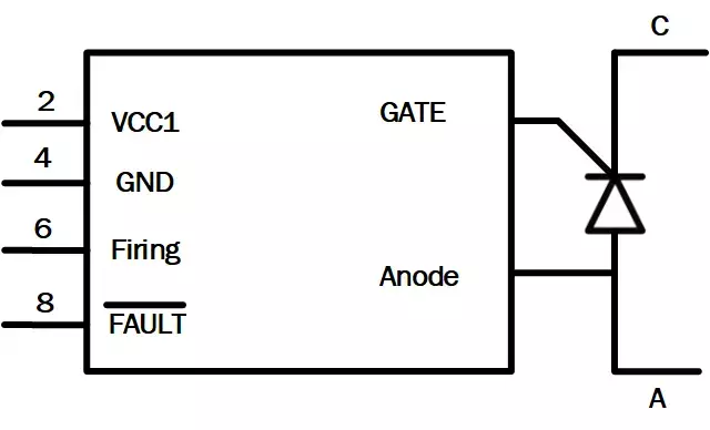 SCR Thyristor with firing 