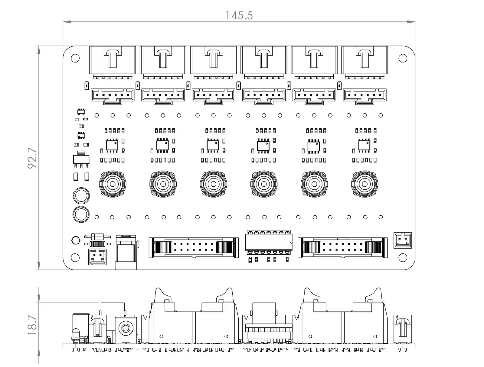 PLUGY Signal Collector Board idimension mage PLUGY Signal Collector Board idimension mage