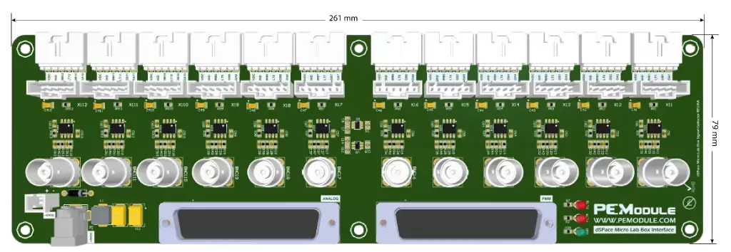 PLUGY System DSPACE Microlab Box Interface Board dimension