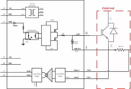 Gate Drive and Transducer Schematic 
