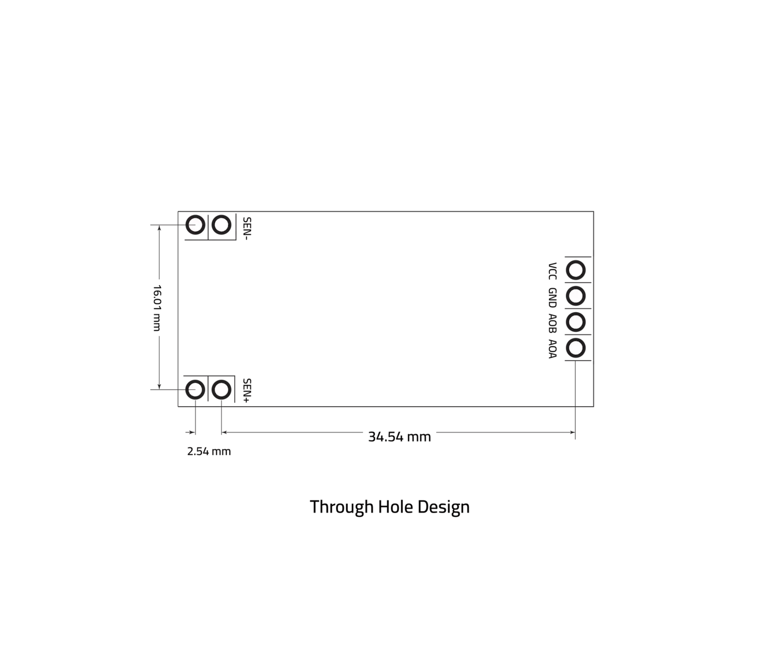 Transducer THO foot print Transducer THO foot print