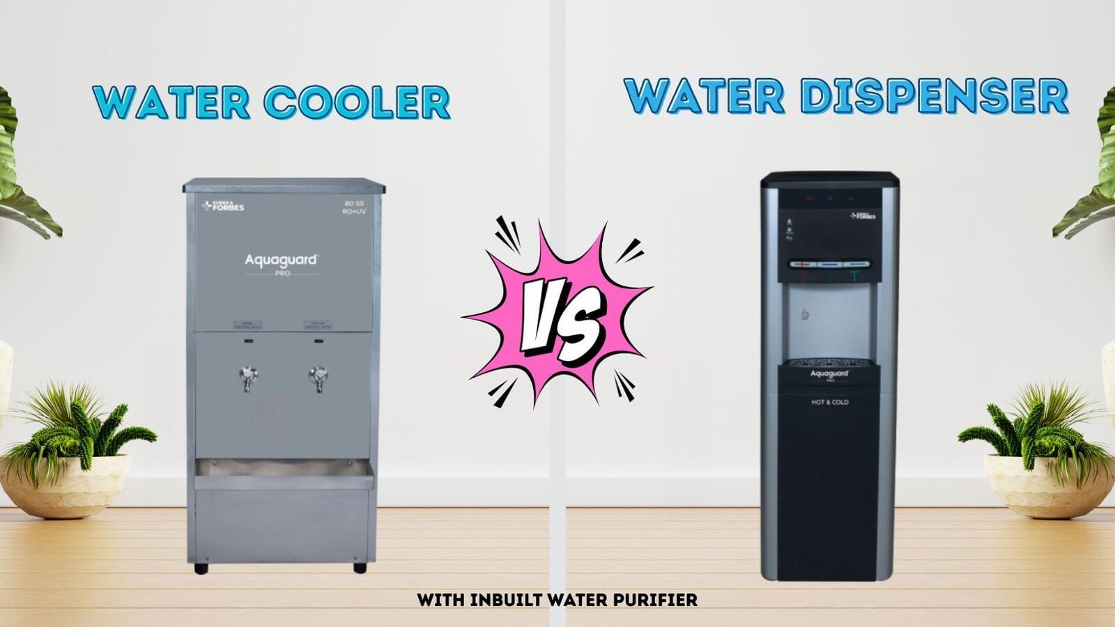 Water cooler vs. Water Dispenser with a water purifier system.