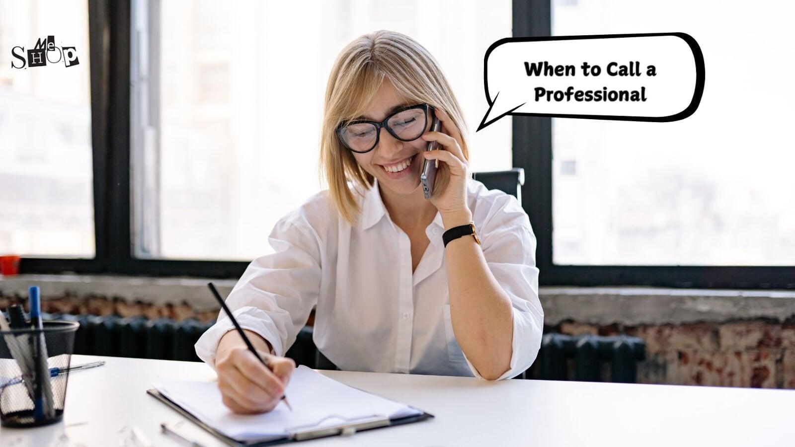 When to Call a Professional When to Call a Professional