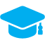 Graduation icon for Maths for Africa student resources, exam practices, and textbooks.