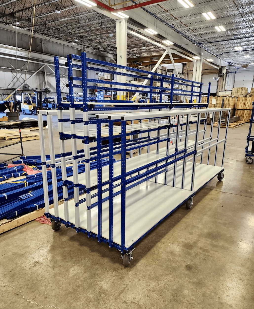 10 foot Cart made of steel tubes.