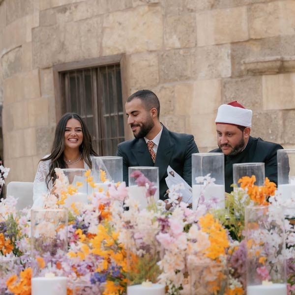 Alia and Ahmed at their Katb Ketab in Dar Darb