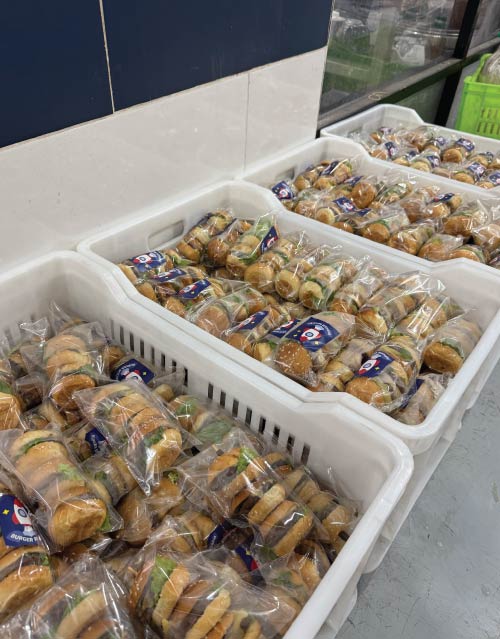 Amazon Egypt employee catering packs prepared for day and overnight shifts Amazon Egypt employee catering packs prepared for day and overnight shifts