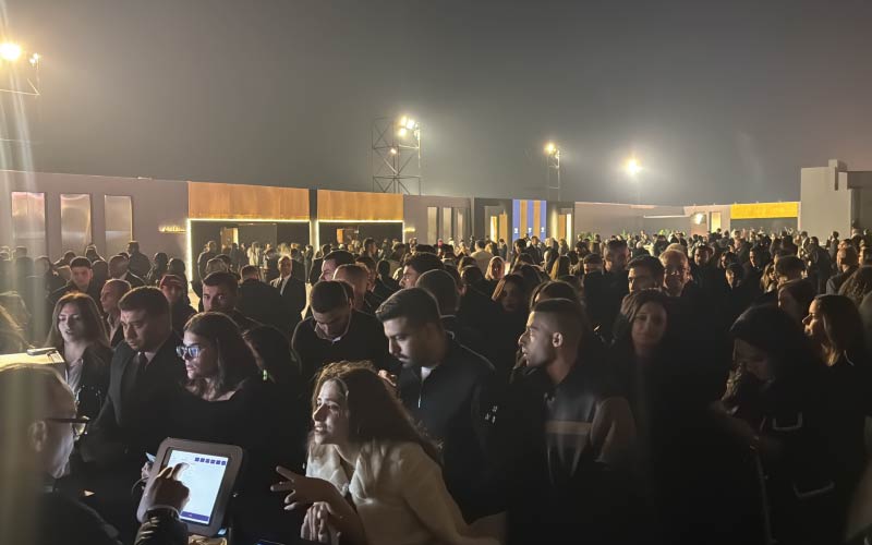 Crowds of people at Angham Pyramids concert LOriental kiosk Crowds of people at Angham Pyramids concert LOriental kiosk