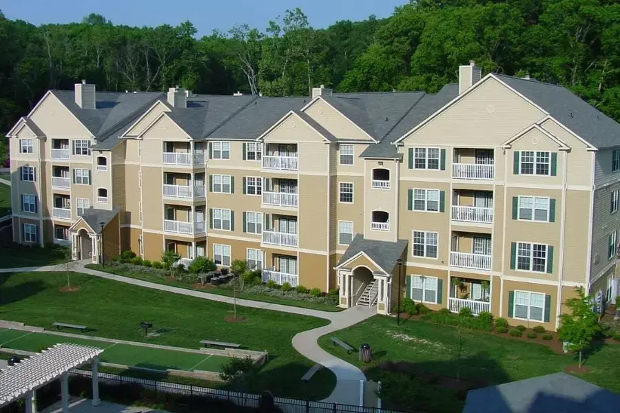 Apartment complex showing access control and keyless entry systems for multi-housing and student living