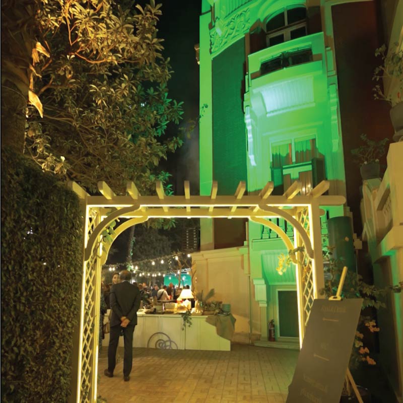 Australia Official Residence in Zamalek with LOriental branding on buffet setup