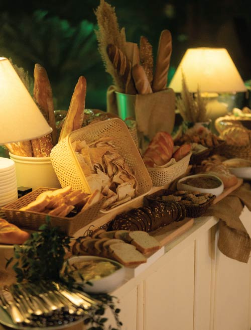 Bread and butter station at Australia National Day event Bread and butter station at Australia National Day event