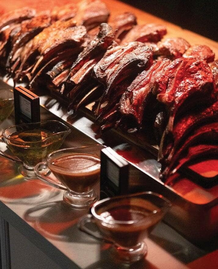 Flame-grilled lamb chops at Australia National Day event at the Australian Embassy official residence in Cairo, Egypt