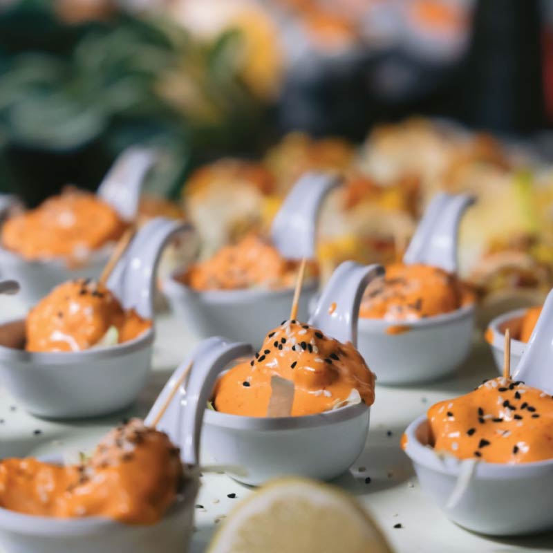 Bang bang shrimp, one of LOriental's best seller premium canapes Bang bang shrimp, one of LOriental's best seller premium canapes