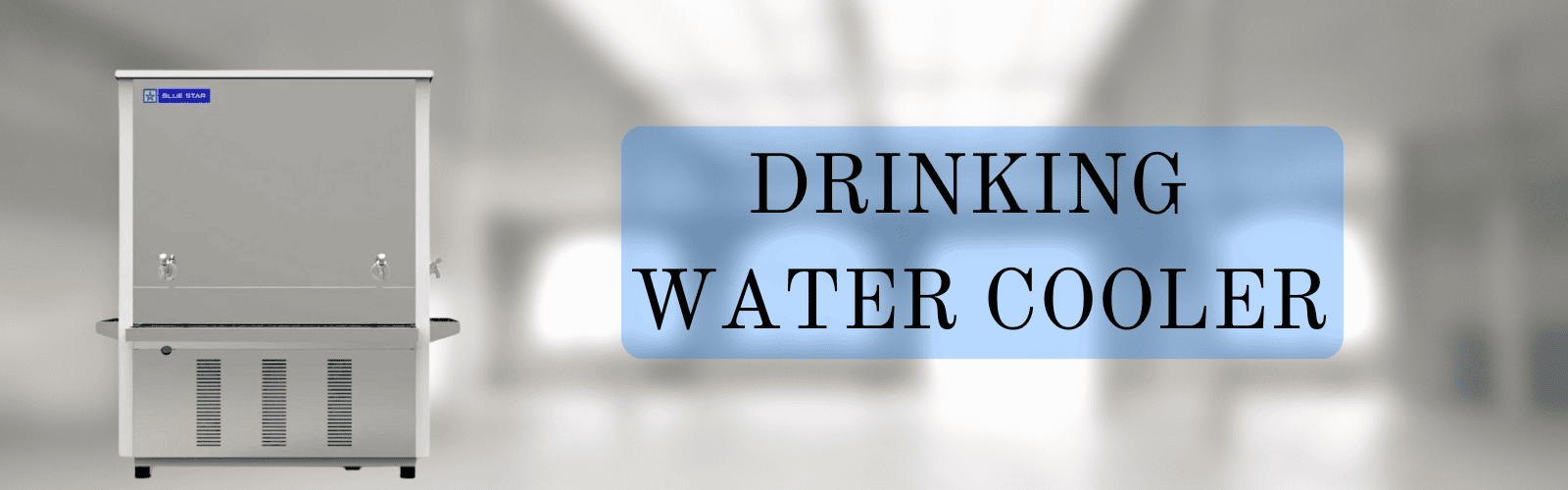 Heavy duty stainless steel faucets on a Blue Star 150 liter water cooler supplied by ME SHOP Delhi NCR