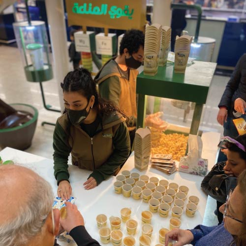 Mall of Egypt, Activation team preparing mini fiteer meshaltet packs with Bawadi molasses at Nationwide activation campaign Mall of Egypt, Activation team preparing mini fiteer meshaltet packs with Bawadi molasses at Nationwide activation campaign