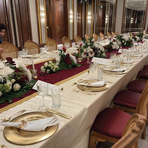 Sir Magdi Yacouq royal dinner setting at JW Marriott by LOriental