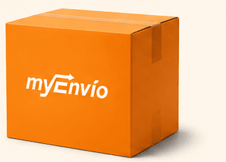 caja naranja con logo MyEnvío