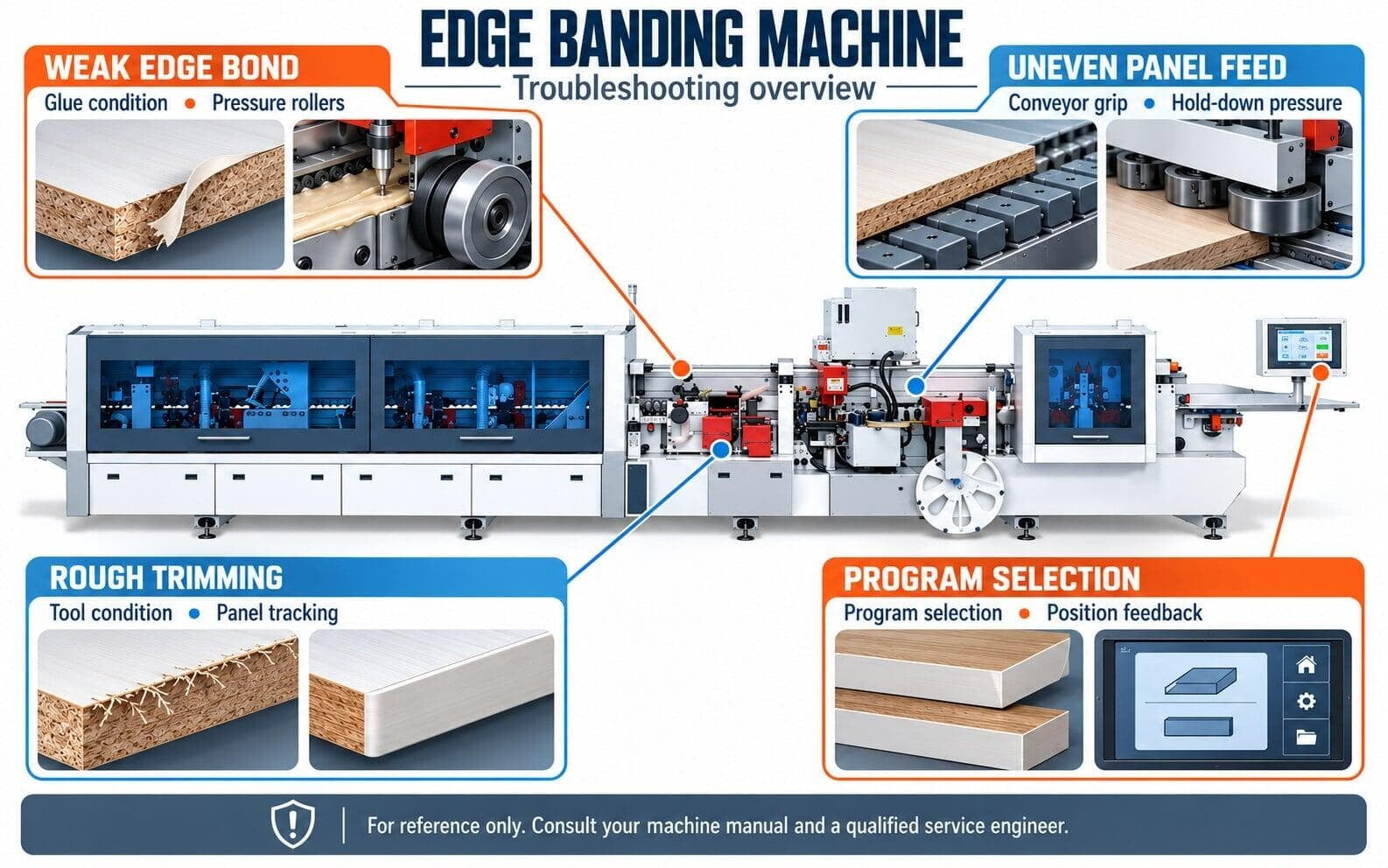 Edge banding machine troubleshooting - Caple Edge banding machine troubleshooting - Caple