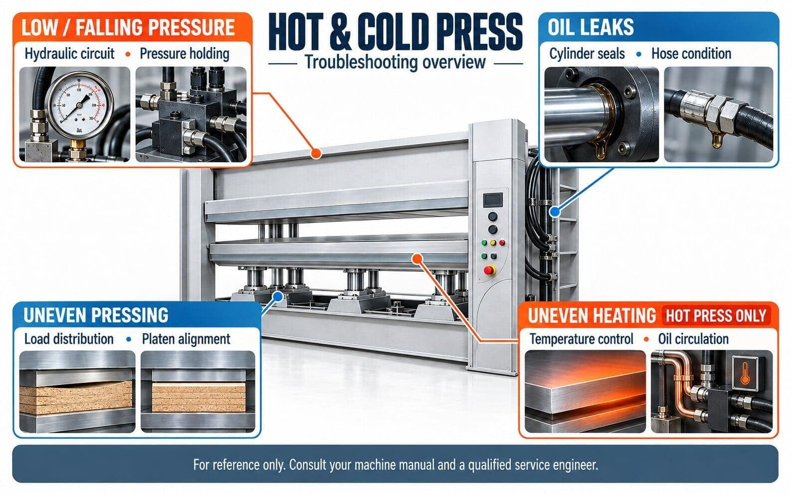 Hot press and cold press machine troubleshooting - Caple Hot press and cold press machine troubleshooting - Caple