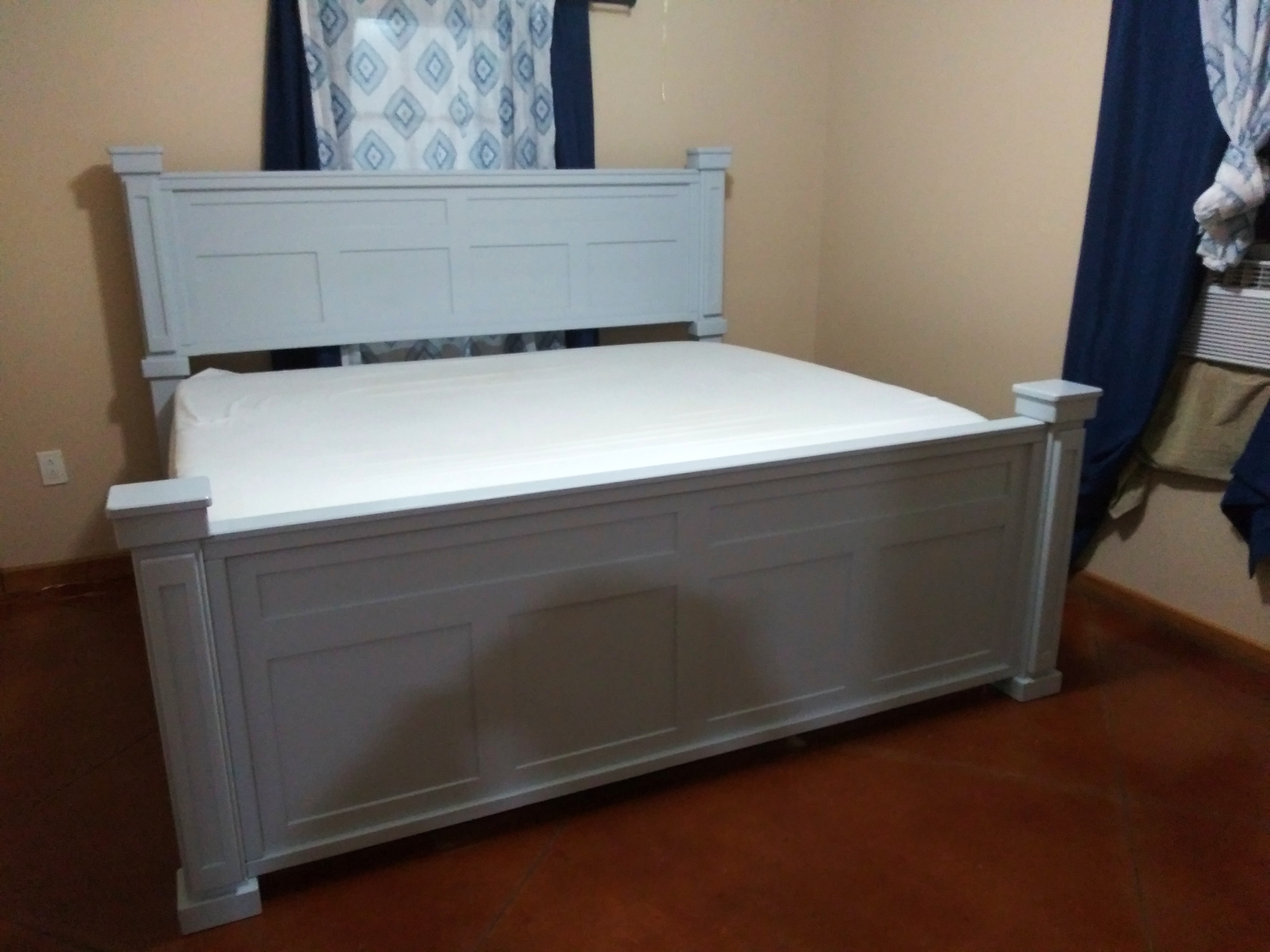 Handcrafted solid wood bed frame made in Massachusetts