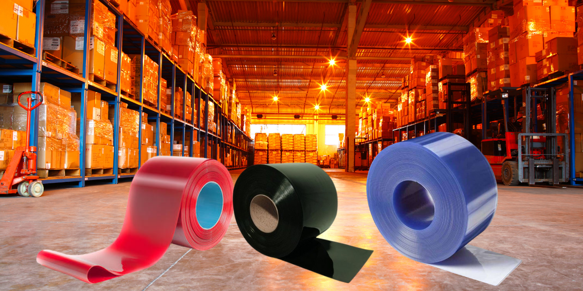 A large industrial roll of clear flexible DOP PVC. A large industrial roll of clear flexible DOP PVC.