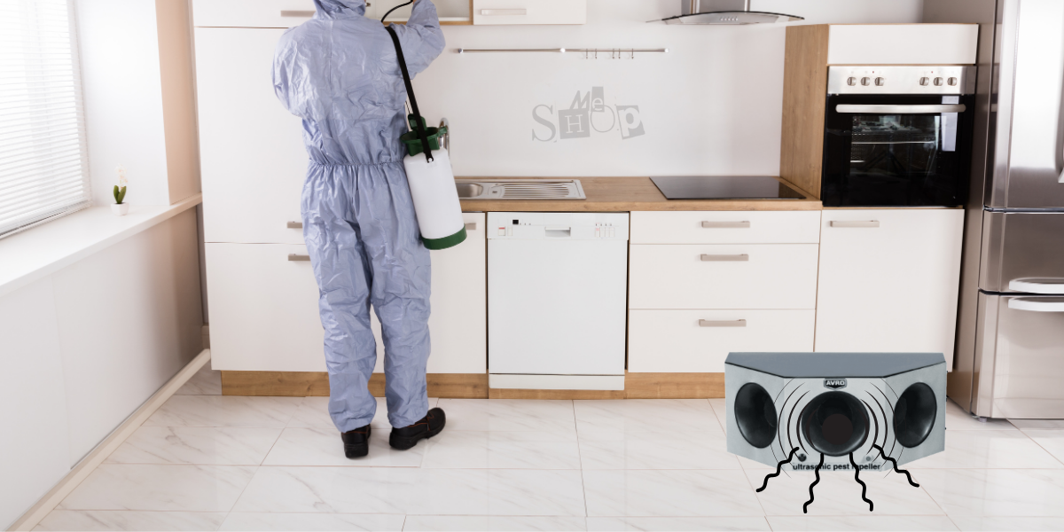 Ultrasonic pest repeller plugged into a modern home wall outlet.