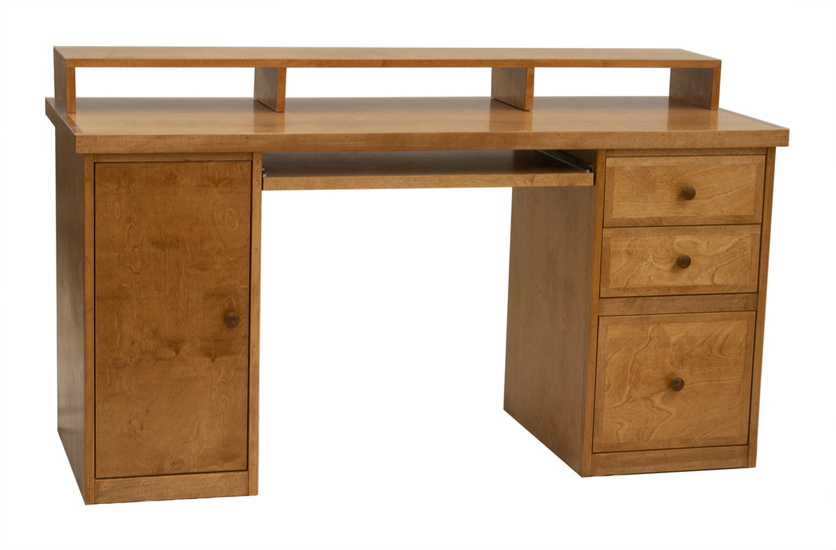 Custom hardwood desk handcrafted in Massachusetts for home office Custom hardwood desk handcrafted in Massachusetts for home office