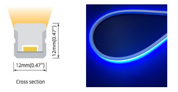 Neon-Flex 1212 24VDC, RBW-2 Wire Color Change by switch on/off, Dimmable UL Listed