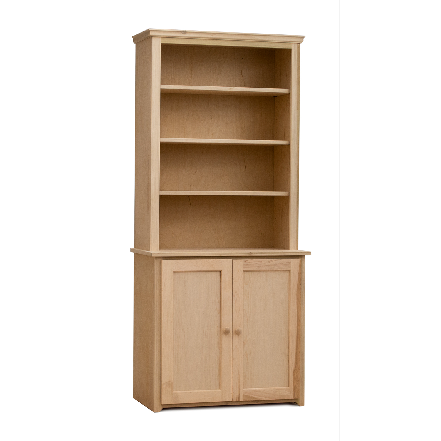Closed storage wood shelving unit with solid wood doors – Boston MA Closed storage wood shelving unit with solid wood doors – Boston MA